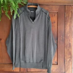 Men's XXL Zip pullover gray Carbon sweater